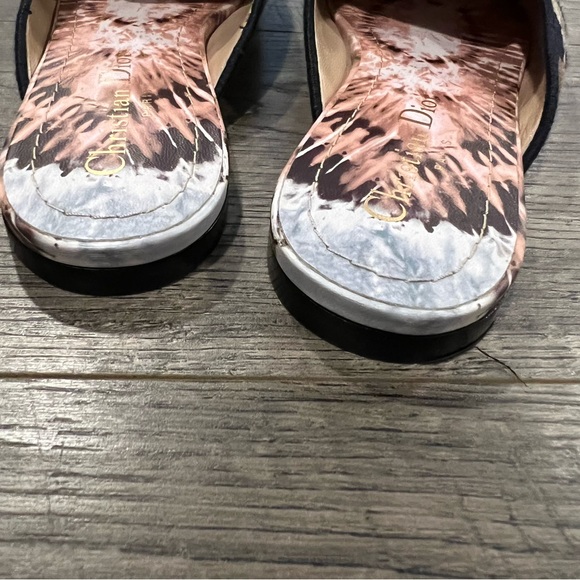 Christian Dior Dway Embroidered Cotton Canvas And Leather Slippers - Picture 7 of 10